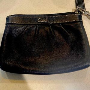 Black coach wristlet